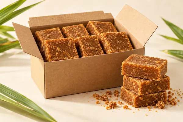 Panela orgánica en caja — presentación mayorista para distribuidores